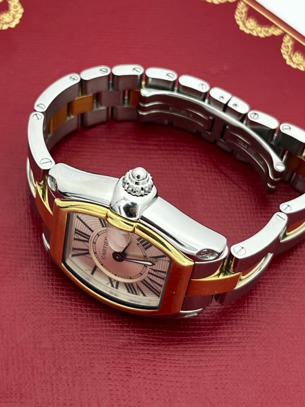 Cartier Roadster Damen Uhr Stahl Gold 18K