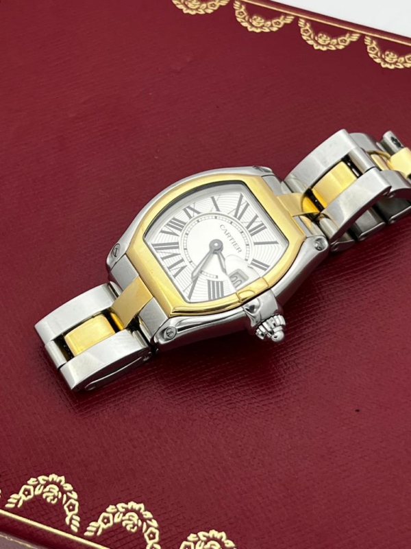 Cartier Roadster Damen Uhr Stahl Gold 18K