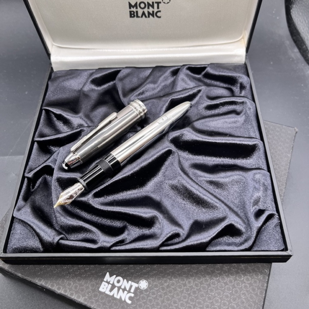 MONTBLANC Doue Hematit Le Grand Füller 18K -F- Full Set unbenutzt Top Zustand