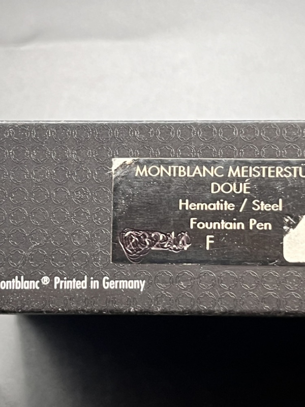 MONTBLANC Doue Hematit Le Grand Füller 18K -F- Full Set unbenutzt Top Zustand