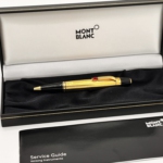 Montblanc Boheme Gold Plated Pinstripe Guilloche Kugelschreiber