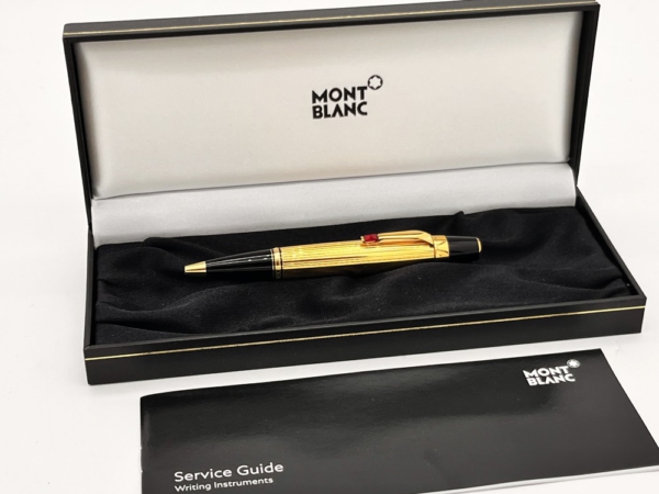 Montblanc Boheme Gold Plated Pinstripe Guilloche Kugelschreiber