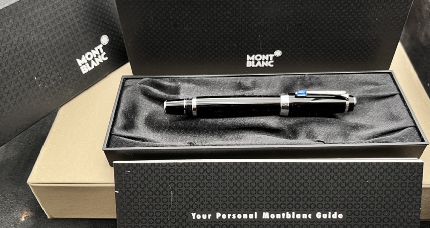 MONTBLANC Boheme Platinum Rollerball Bleu mit künstlichem Saphir Top Zustand Montchrono