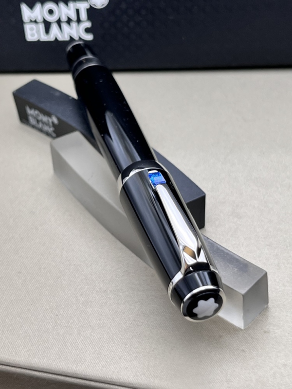 MONTBLANC Boheme Platinum Rollerball Bleu mit künstlichem Saphir Top Zustand