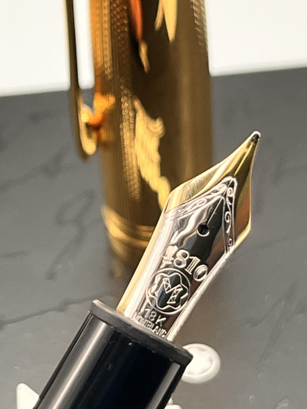 MONTBLANC Solitaire Vermeil Korn 925 Silver Le Grand Füller 18K Full Set NOS