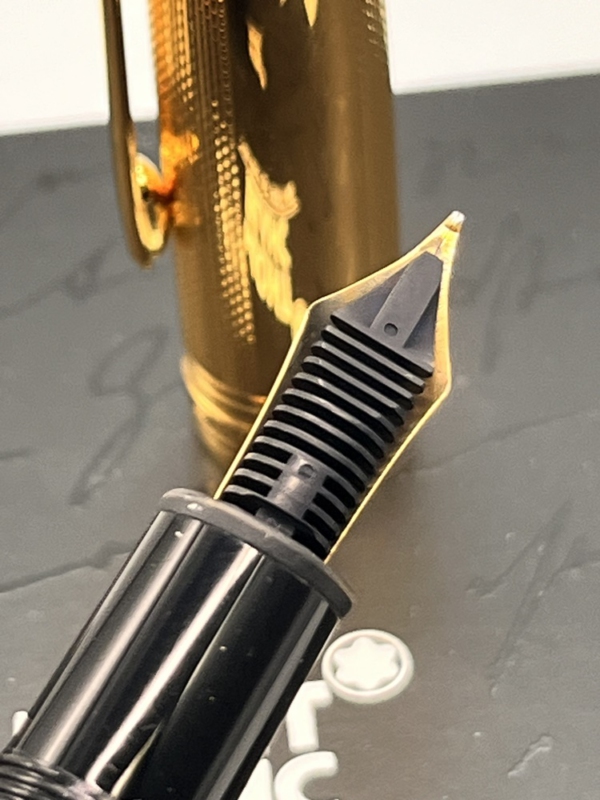 MONTBLANC Solitaire Vermeil Korn 925 Silver Le Grand Füller 18K Full Set NOS