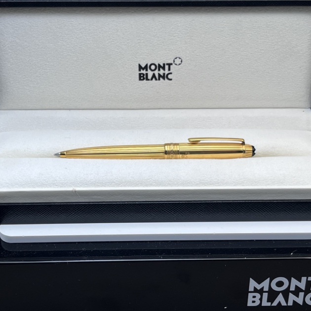 MONTBLANC MEISTERSTÜCK Kugelschreiber No. 116 "der Kleine" Solitaire Vermeil 925 Silber vergoldet Montchrono