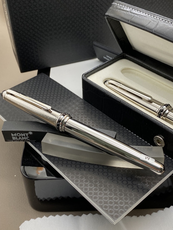 MONTBLANC Artisan White Pearl Magic Beauty II Füller & Kugelschreiber Leder Box