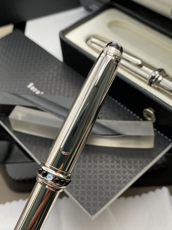 MONTBLANC Artisan White Pearl Magic Beauty II Füller & Kugelschreiber Leder Box