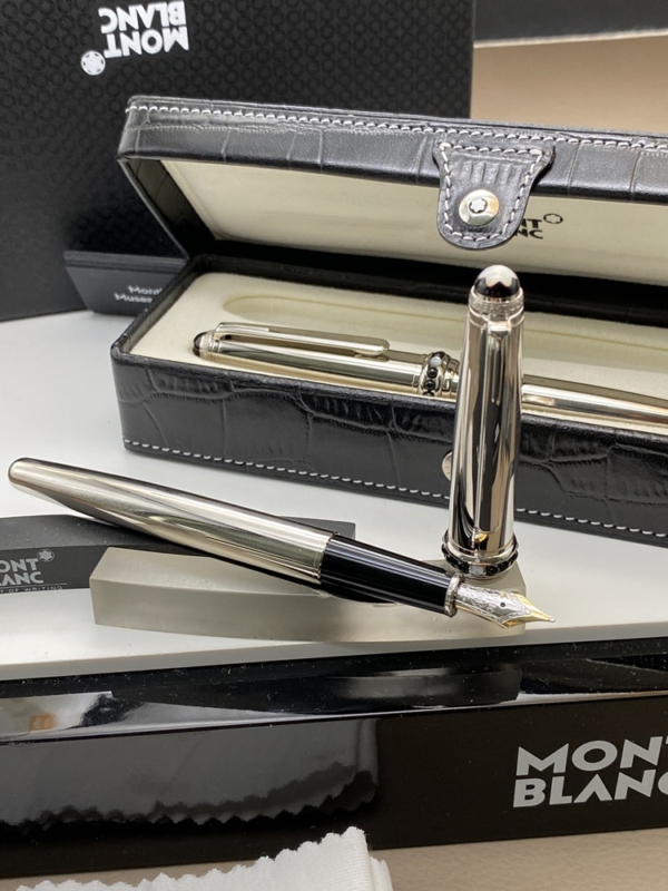 MONTBLANC Artisan White Pearl Magic Beauty II Füller & Kugelschreiber Leder Box