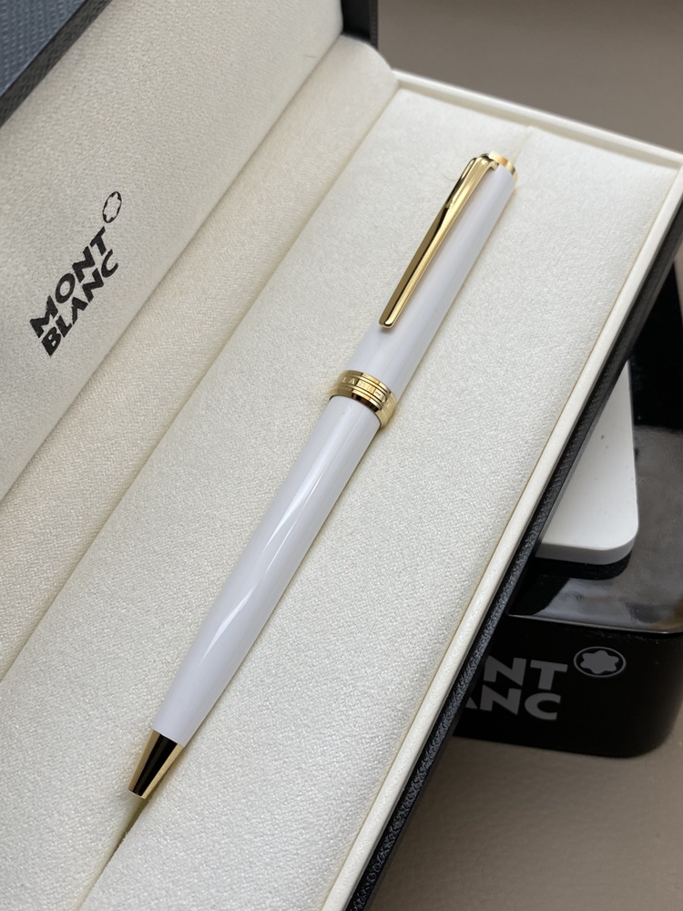 MONTBLANC Pix Collection Kugelschreiber weiß / White Gold Top Zustand wie neu Full Set Montchrono
