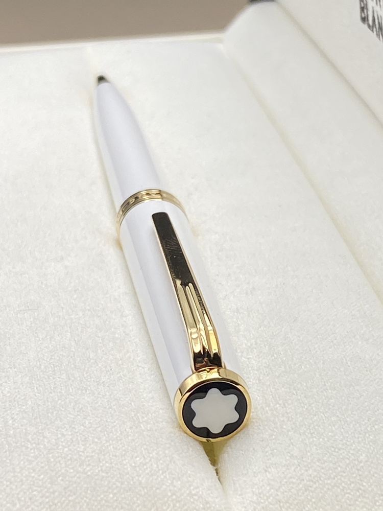 MONTBLANC Pix Collection Kugelschreiber weiß / White Gold Top Zustand wie neu Full Set Montchrono