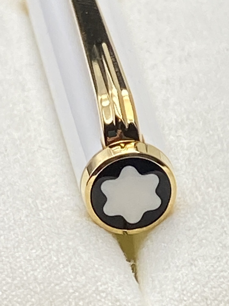 MONTBLANC Pix Collection Kugelschreiber weiß / White Gold Top Zustand wie neu Full Set Montchrono