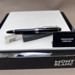 MONTBLANC MEISTERSTÜCK No. 114 Mozart Füller Schwarz - Platinum Full Set Feder B