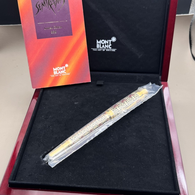 MONTBLANC Semiramis 888 Patron Of Art Füller Feder M Full Set Edition von 1999 wie neu unbenutzt 