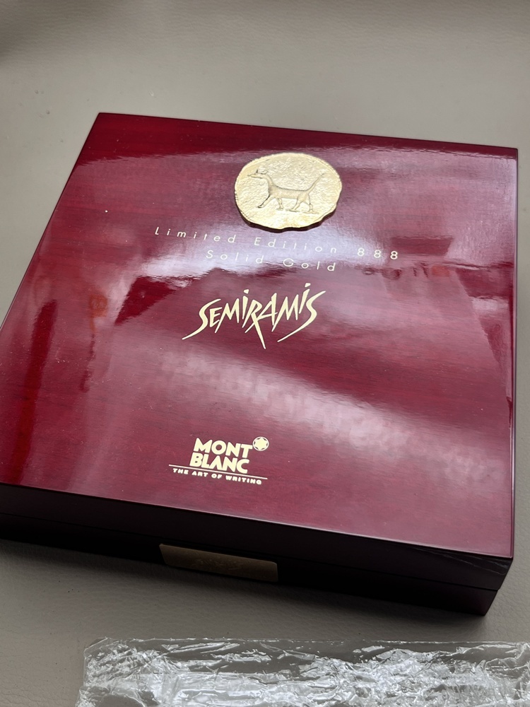 Montblanc Patron of Art – Semiramis 888 • Füllfederhalter Geflecht aus 750er (18 K) Gold – seltenes Einzelstück bei Montchrono.de