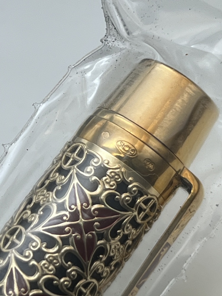 Montblanc Patron of Art – Semiramis 888 • Füllfederhalter Geflecht aus 750er (18 K) Gold – seltenes Einzelstück bei Montchrono.de