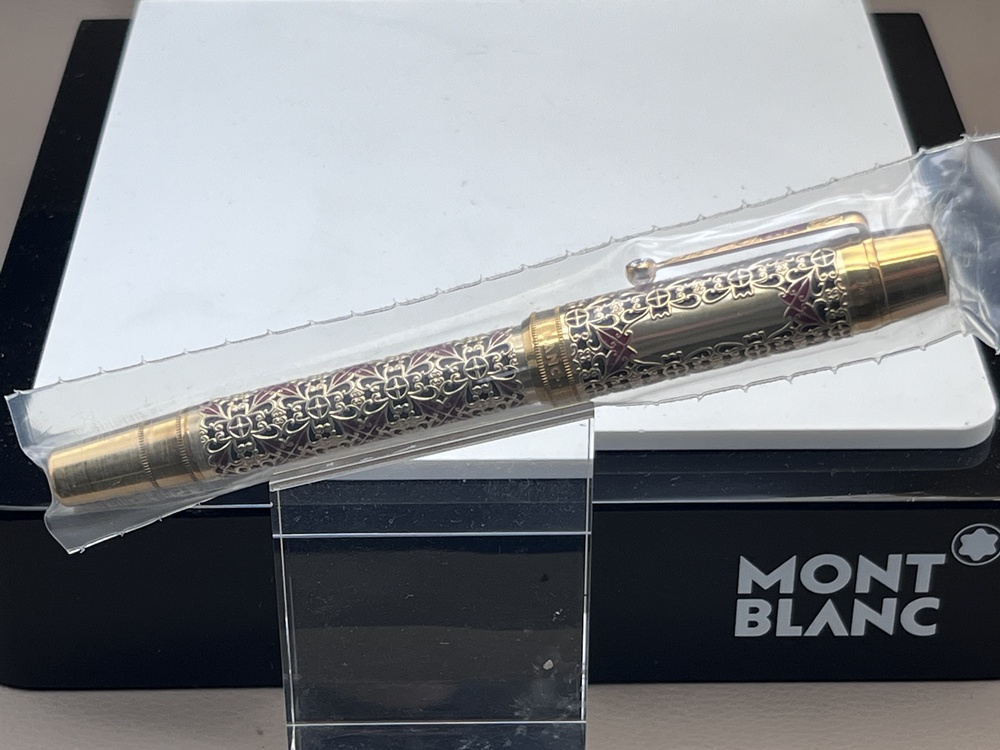 Montblanc Patron of Art – Semiramis 888 • Füllfederhalter Geflecht aus 750er (18 K) Gold – seltenes Einzelstück bei Montchrono.de