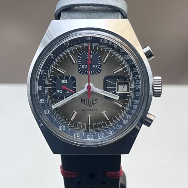 HEUER Chronograph 1611 Caliber 7765 - Incabloc - Top Zustand neues Armband - Montchrono
