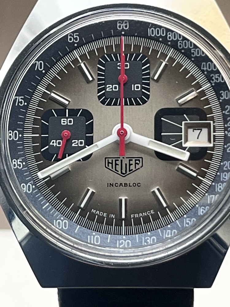 HEUER Chronograph 1611 Caliber 7765 - Incabloc - Top Zustand neues Armband