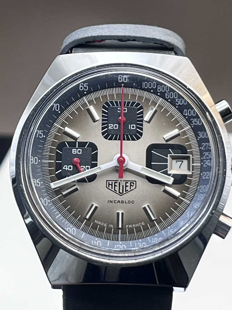 HEUER Chronograph 1611 Caliber 7765 - Incabloc - Top Zustand neues Armband