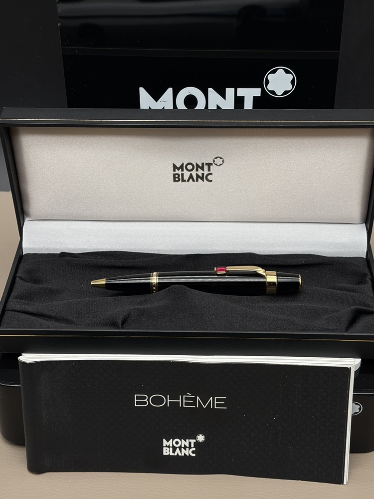 MONTBLANC Boheme Rouge et Noir Kugelschreiber im Top Zustand - Full Set