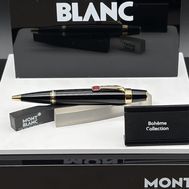 MONTBLANC Boheme Rouge et Noir Kugelschreiber im Top Zustand - Full Set