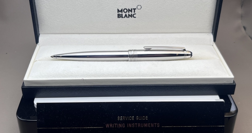 MONTBLANC Solitaire Steel Kugelschreiber Classic No. 164 - Edelstahl - Top Zustand