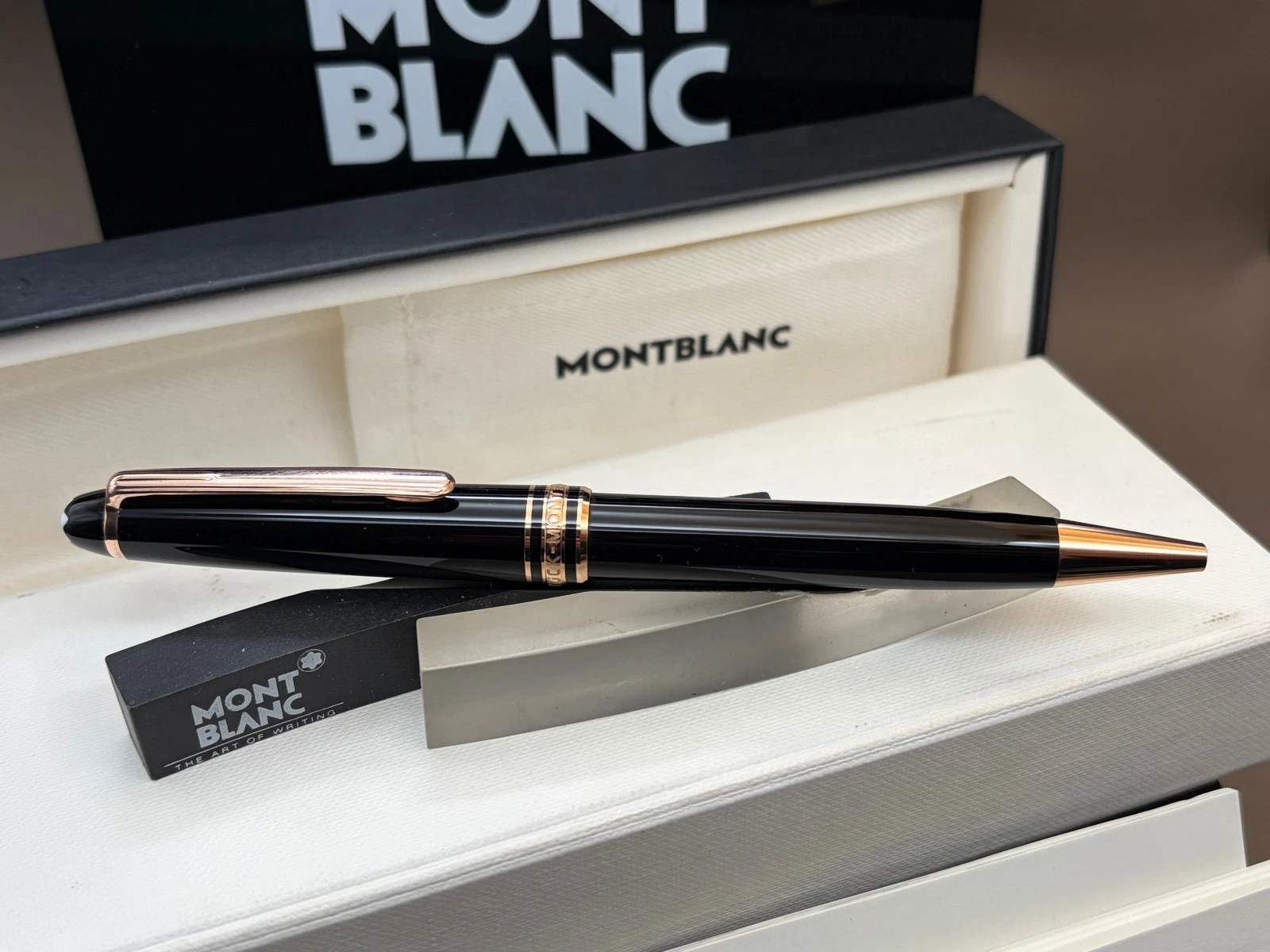 MONTBLANC MEISTERSTÜCK Rose Gold Kugelschreiber Classic No. 164 - gold Top Zustand im Full Set