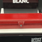 MONTBLANC Artisan Kroko Etui Leder rot für Mozart Kugelschreiber Füller Bleist.