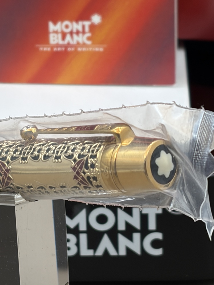 Montblanc Patron of Art – Semiramis 888 • Füllfederhalter Geflecht aus 750er (18 K) Gold – seltenes Einzelstück bei Montchrono.de